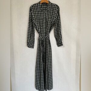 Zara Plaid Maxi Dress, Size L